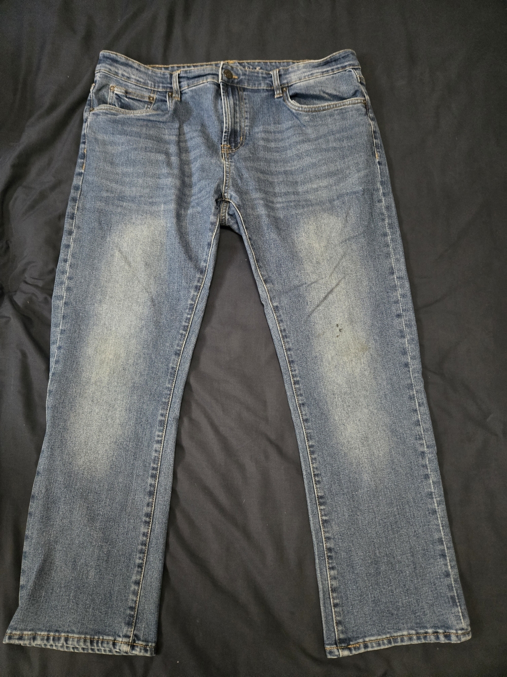 Aeropostale Men’s Slim Straight Leg Jeans - Blue Denim
